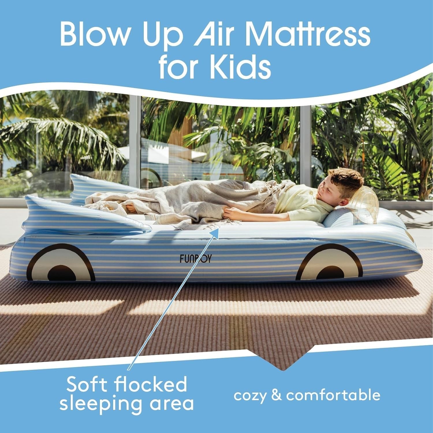 Kids Twin Inflatable Travel Bed Mattress with Carry Bag – Sleepovers
