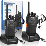 Long Range Walkie Talkies 2PCS Rechargeable 16CH VOX 2 Way Radios