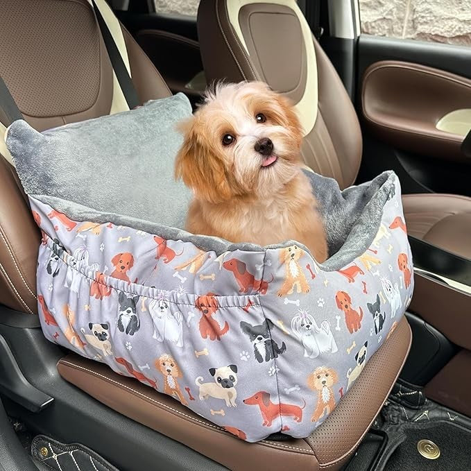 Pet Booster Car Seat Small Medium Dogs Washable Travel Bed 25lbs