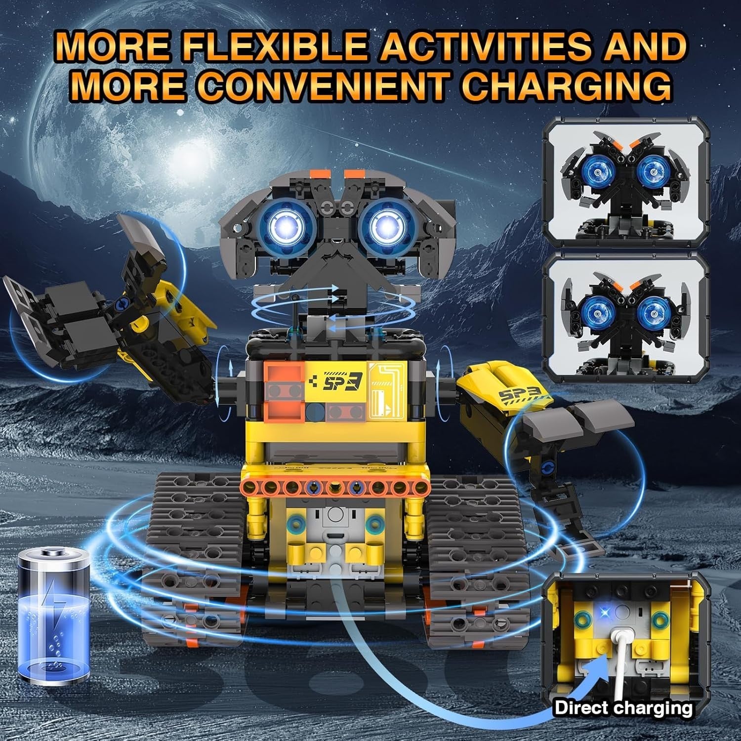 5-in-1 RC Robot Building Set 688PCS – App & Remote Control STEM Toy Gift