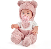 12” Baby Doll Playset Pink Outfit Blanket Bottle Pacifier