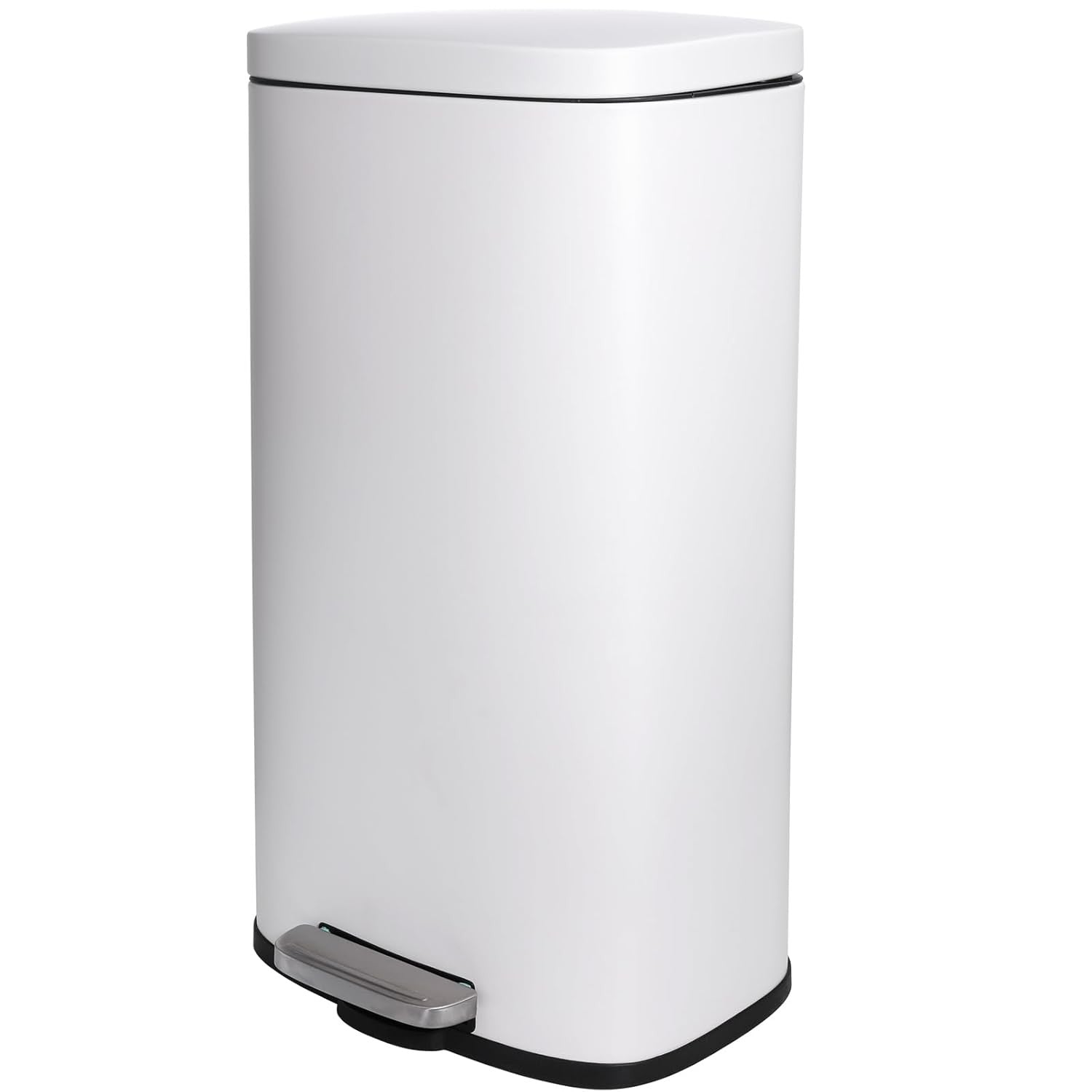30L Stainless Steel Pedal Bin Soft Close Kitchen Waste Ivory
