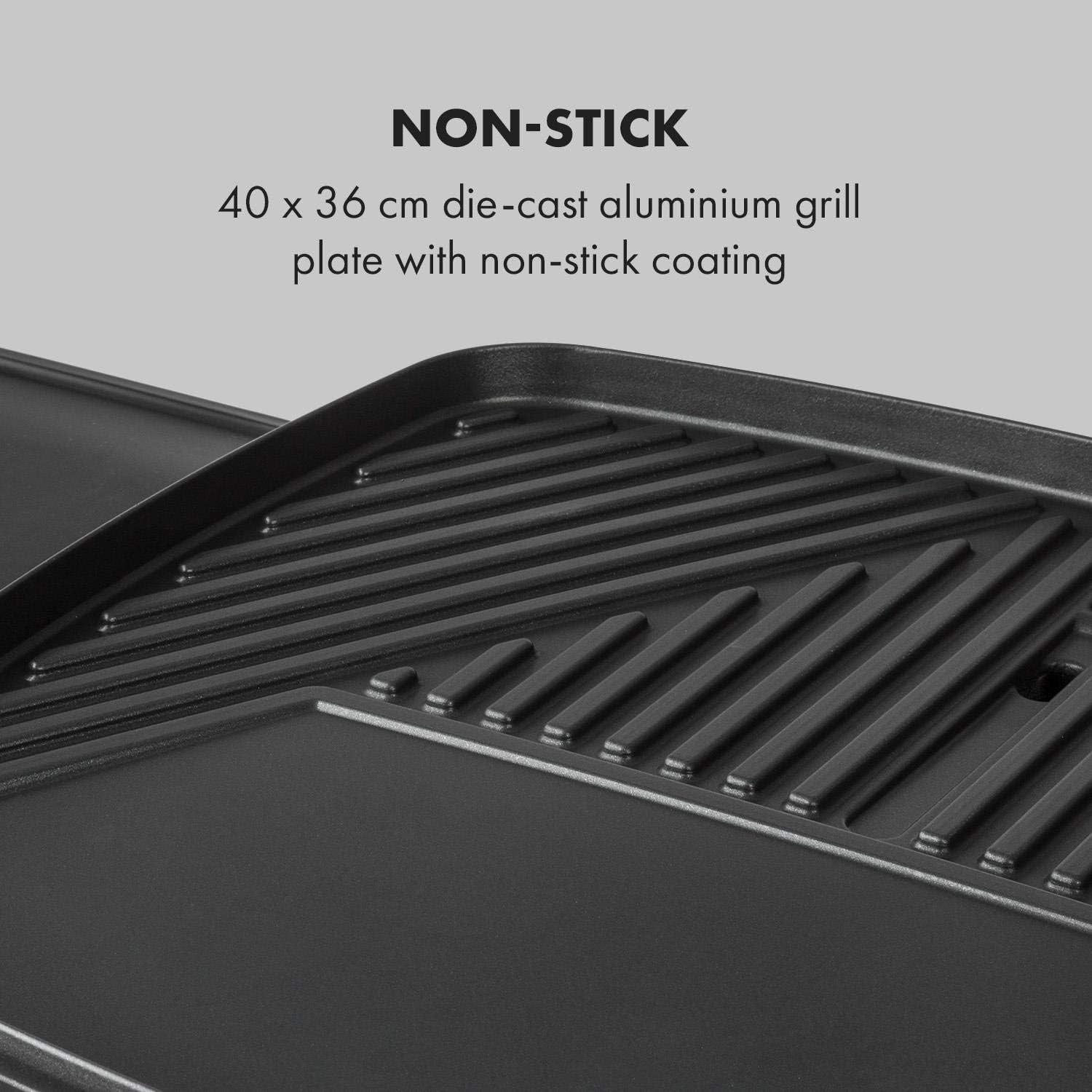 Electric BBQ Grill with Stand 2000W Non-Stick Plate Outdoor Indoor Cooking
