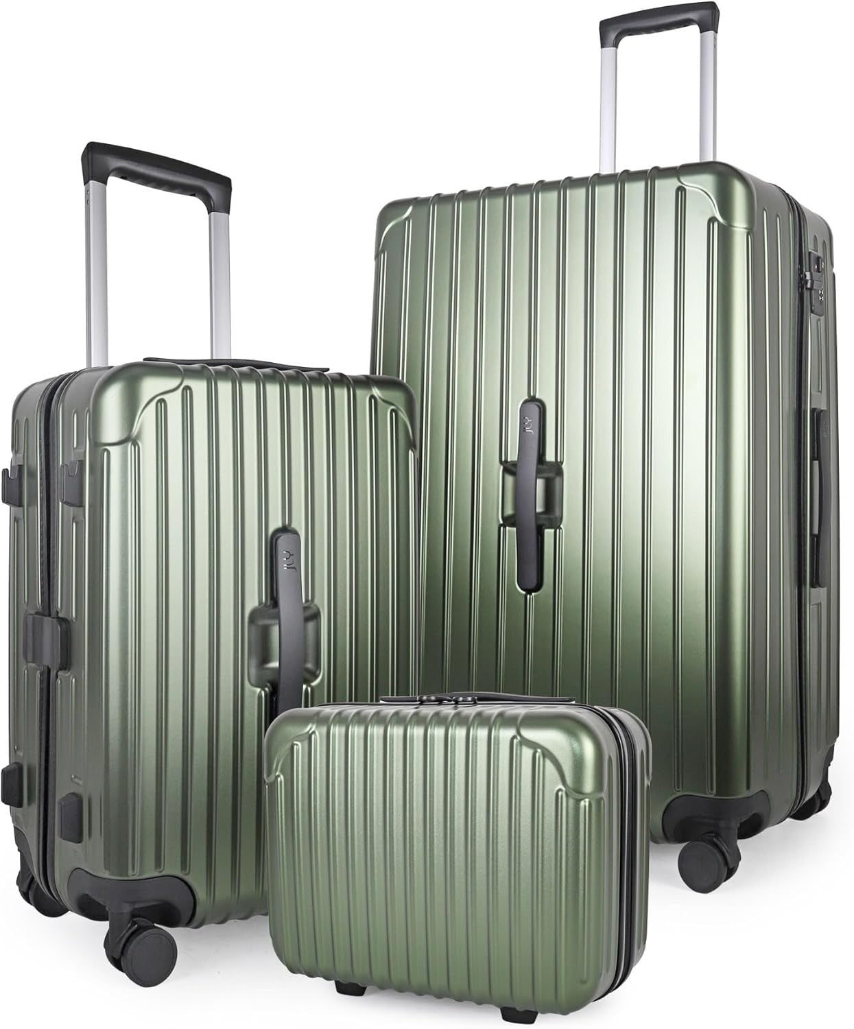 3pc Luggage Set Cabin Large Vanity TSA Lock Spinner Wheels Cupholder