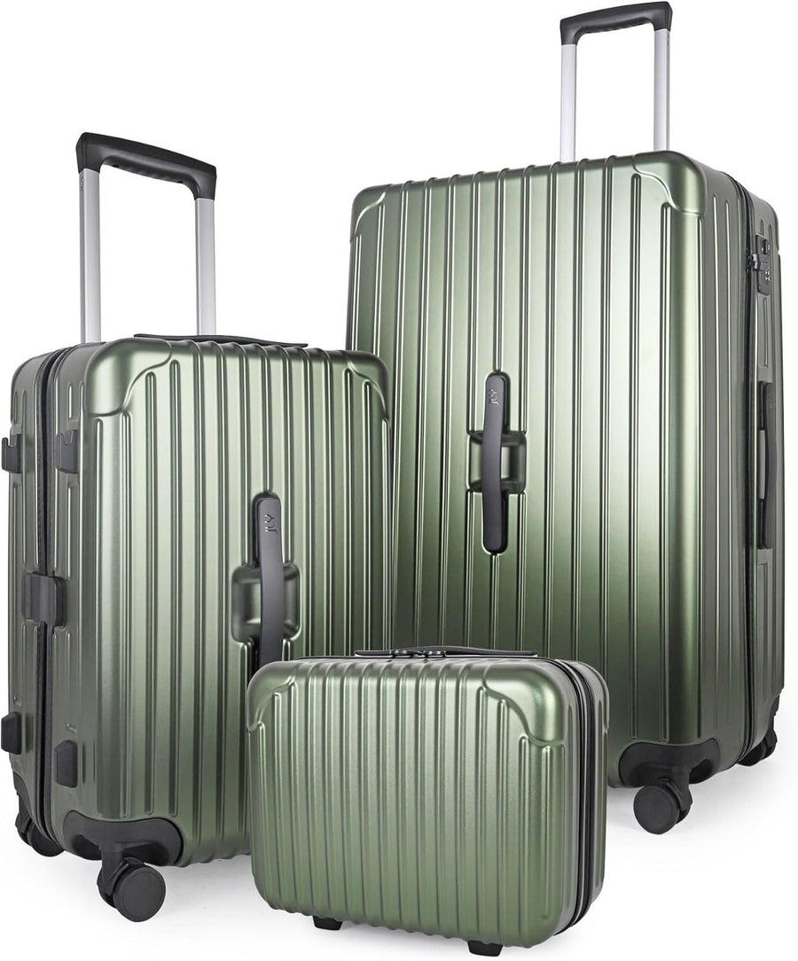 3pc Luggage Set Cabin Large Vanity TSA Lock Spinner Wheels Cupholder