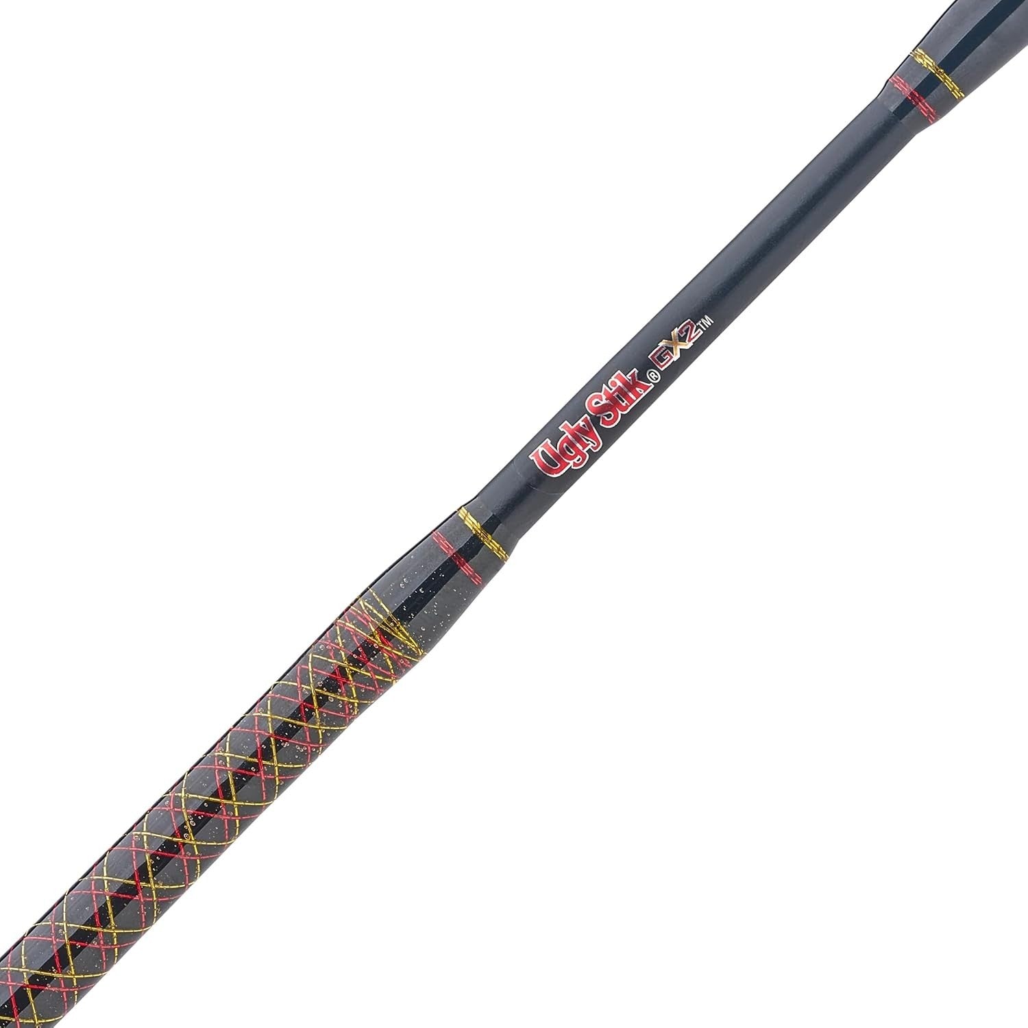 36" Ice Fishing Rod & Reel Combo Light Action Spinning, Black/Red