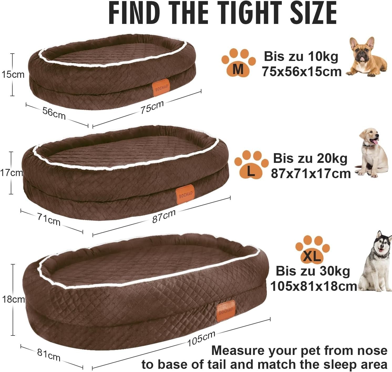 Large Orthopedic Dog Sofa Bed 90x70cm Washable