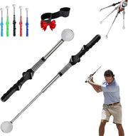 Retractable Golf Swing Trainer Telescopic Grip Click