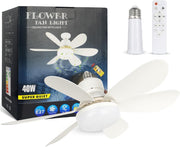 DGE E27 Fan Light, 3 Speeds, Dimmable LED, Remote, for Kitchen, Garage, Bedroom
