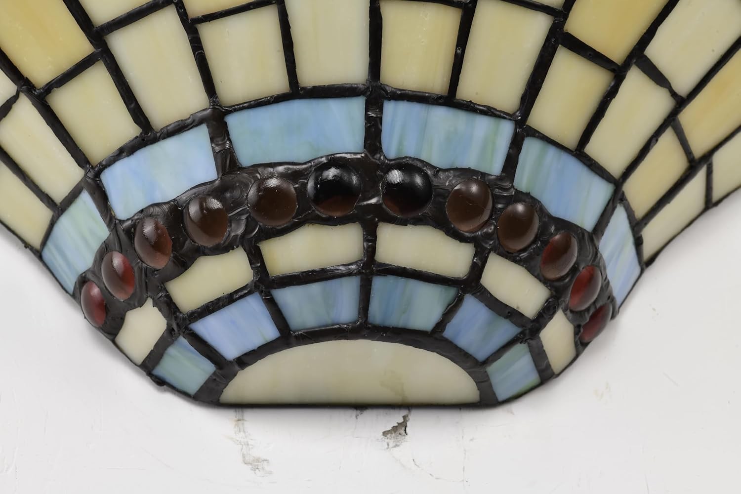 Tiffany Style Wall Lamp Stained Glass Shade 7x13 Inch Elegant Lighting