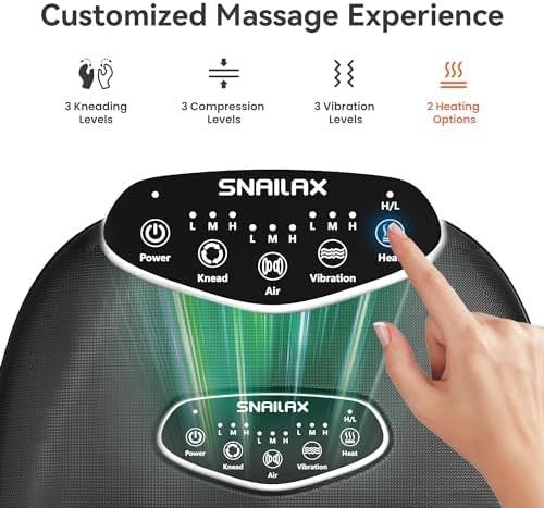 4D Shiatsu Foot Massager with Heat, Deep Kneading, Compression & Vibration