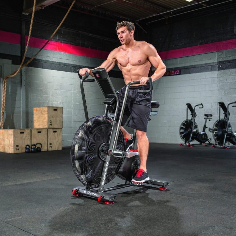 Airdyne Air Bike Unlimited Resistance HIIT Trainer with LCD Watt Console
