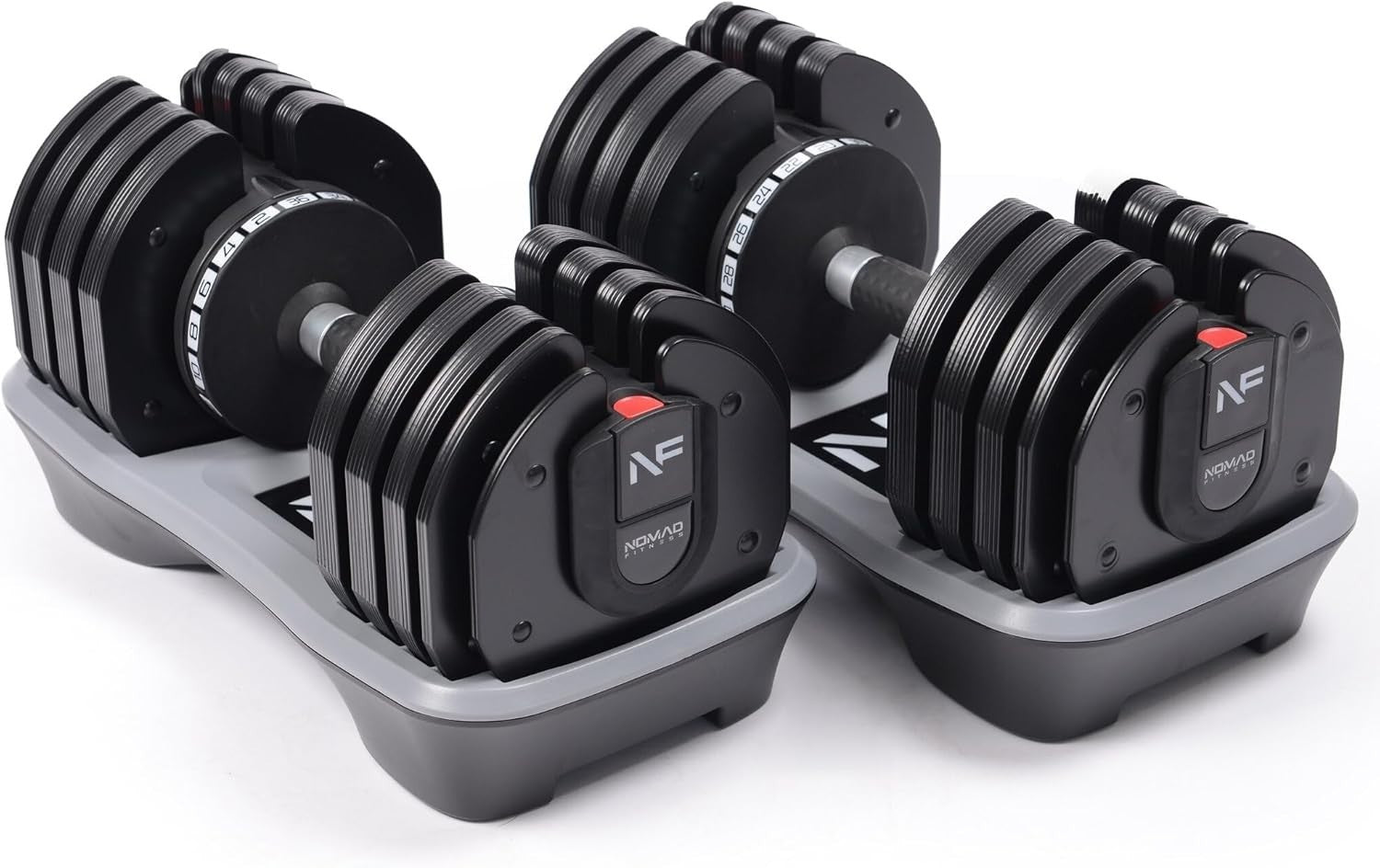 Adjustable Dumbbells Pair 2–36kg 18-in-1 Heavy Weights Home Gym Set