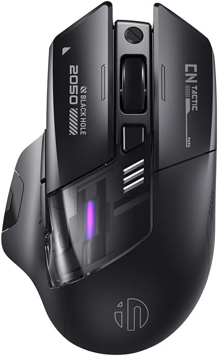 Bluetooth Rechargeable Wireless Mouse RGB 2400DPI Dual Mode Laptop PC