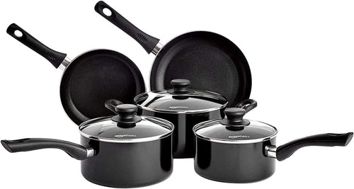 5pcs Non Stick Pan and Pot Set Cookware Set with Glass Lids Induction Safe