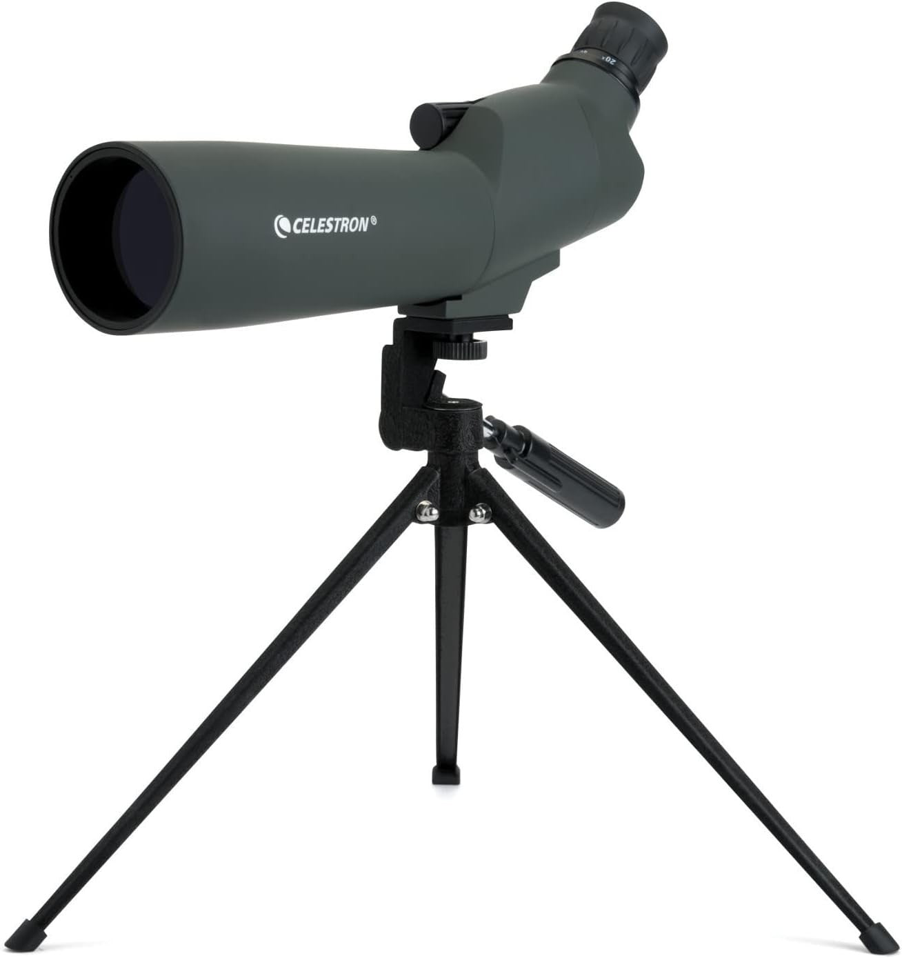 60mm UpClose Zoom Spotting Scope 20-60x Angled Waterproof Tripod Green