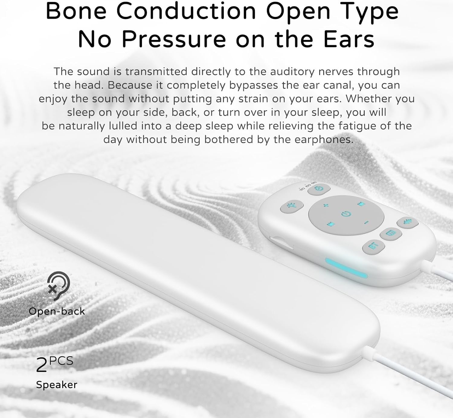 Under-Pillow Bone Conduction Sleep Speaker | White Noise Timer