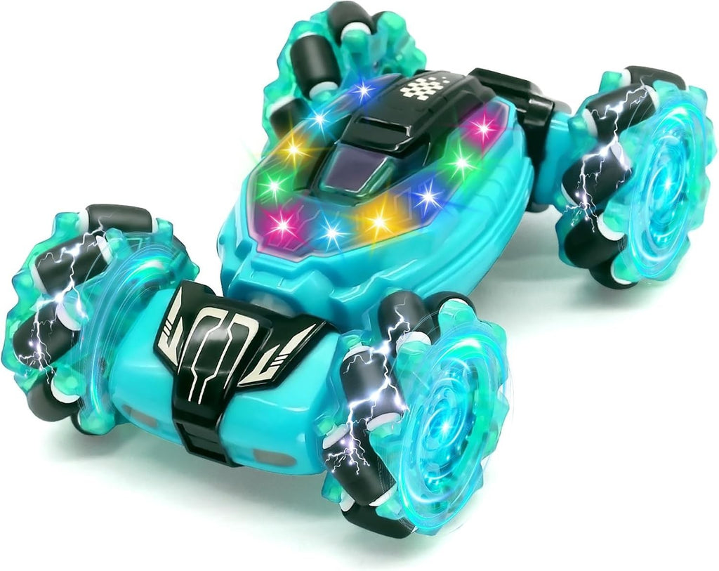 4WD RC Stunt Car 360° Flip – LED Lights, Rechargeable Toy for Kids 6–12