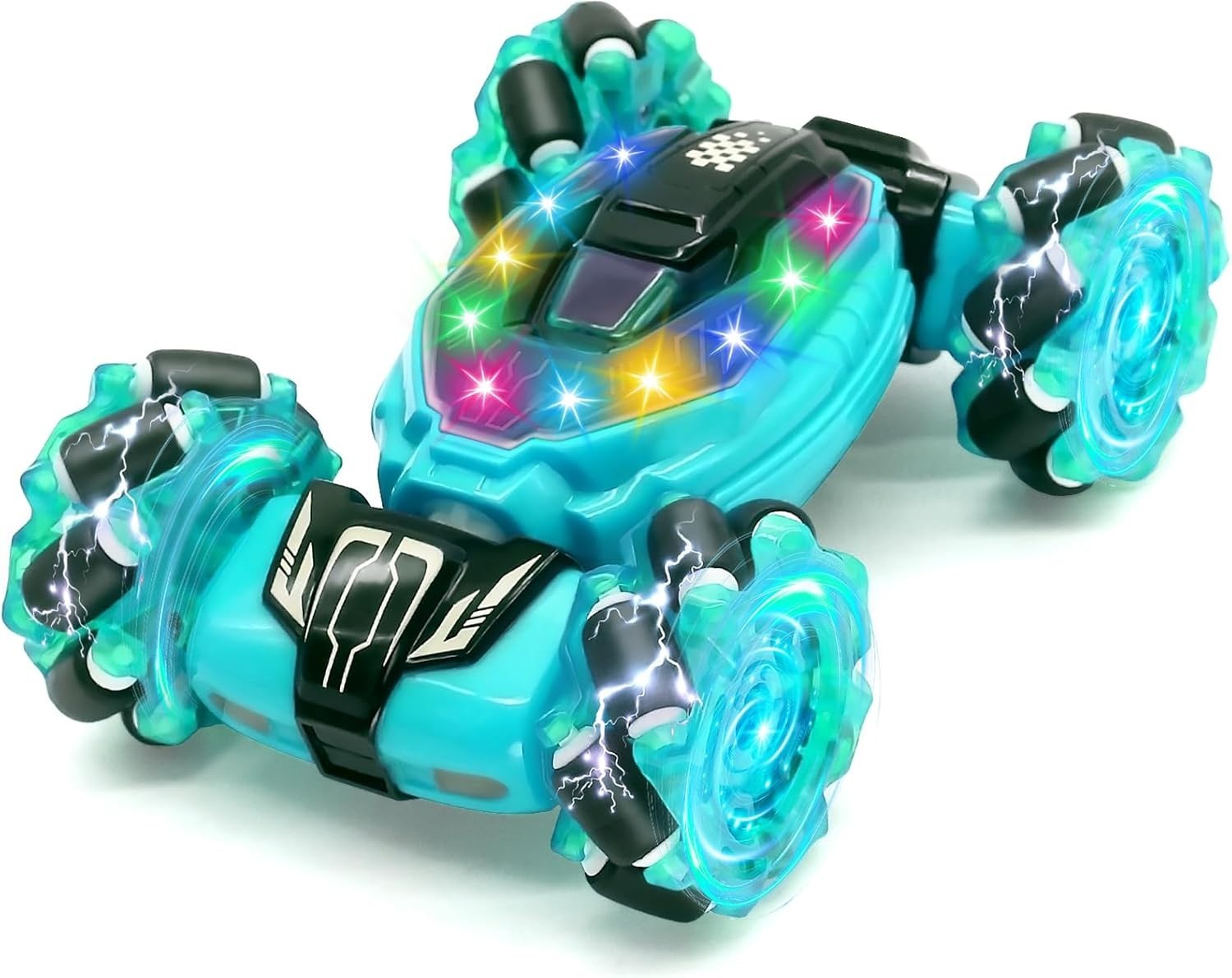 4WD RC Stunt Car 360° Flip – LED Lights, Rechargeable Toy for Kids 6–12