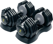 25KG Adjustable Dumbbell Pair Smart Dial Weights Space Saving Home Gym