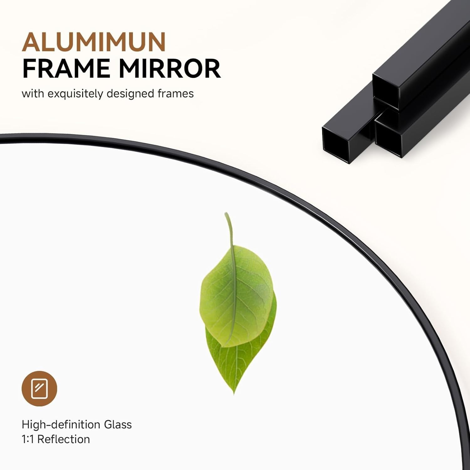 Large Arch Floor Mirror 165x60cm Leaning Full Body Wall Mirror Black Frame