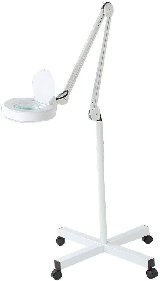 LED Magnifying Floor Lamp 5X Adjustable Medical Beauty Reading Light