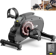 Magnetic Under Desk Pedal Bike 8 Resistance Levels Quiet LCD Fitness