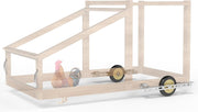 Chicken Coop Wheels Kit 2 Pack Heavy Duty 5in Casters Handles 180lbs
