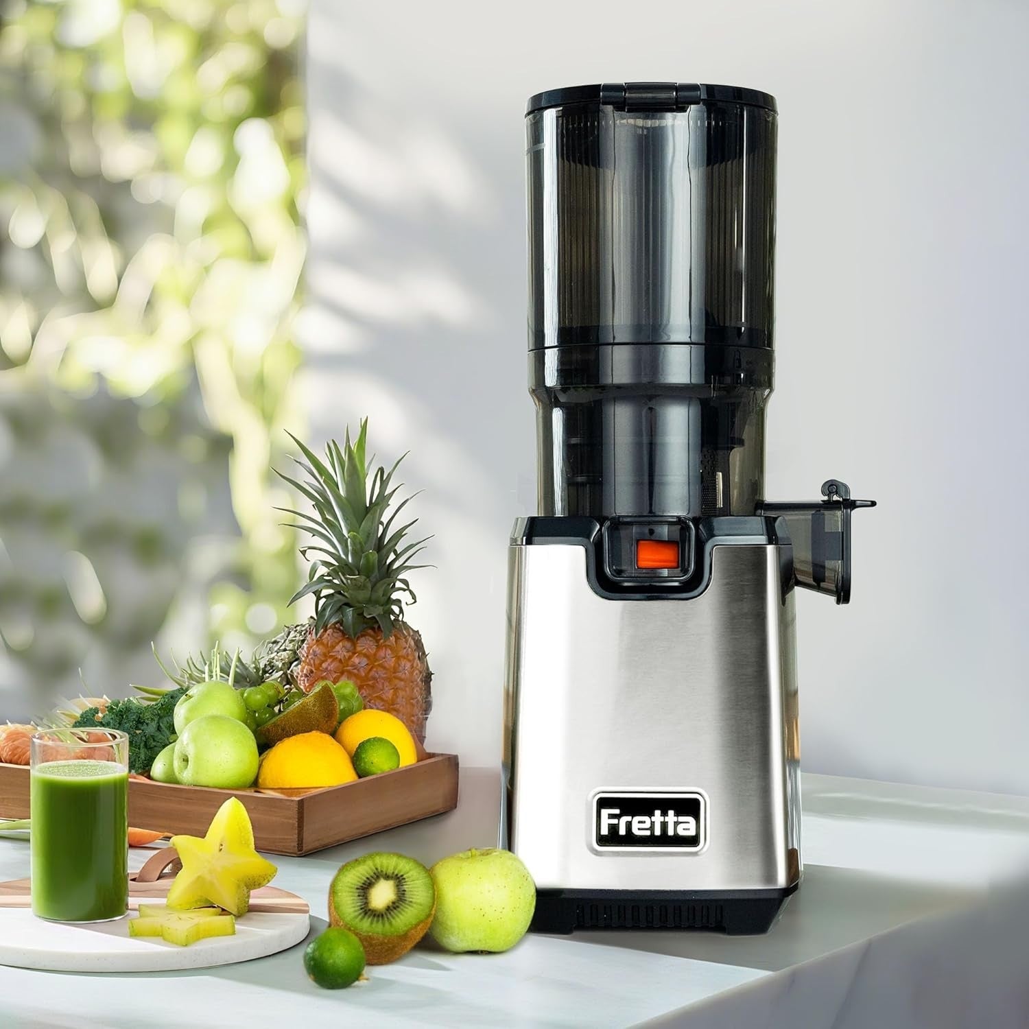 Cold Press Juicer 135mm Feed Chute Self Feeding Hopper Quiet 250W