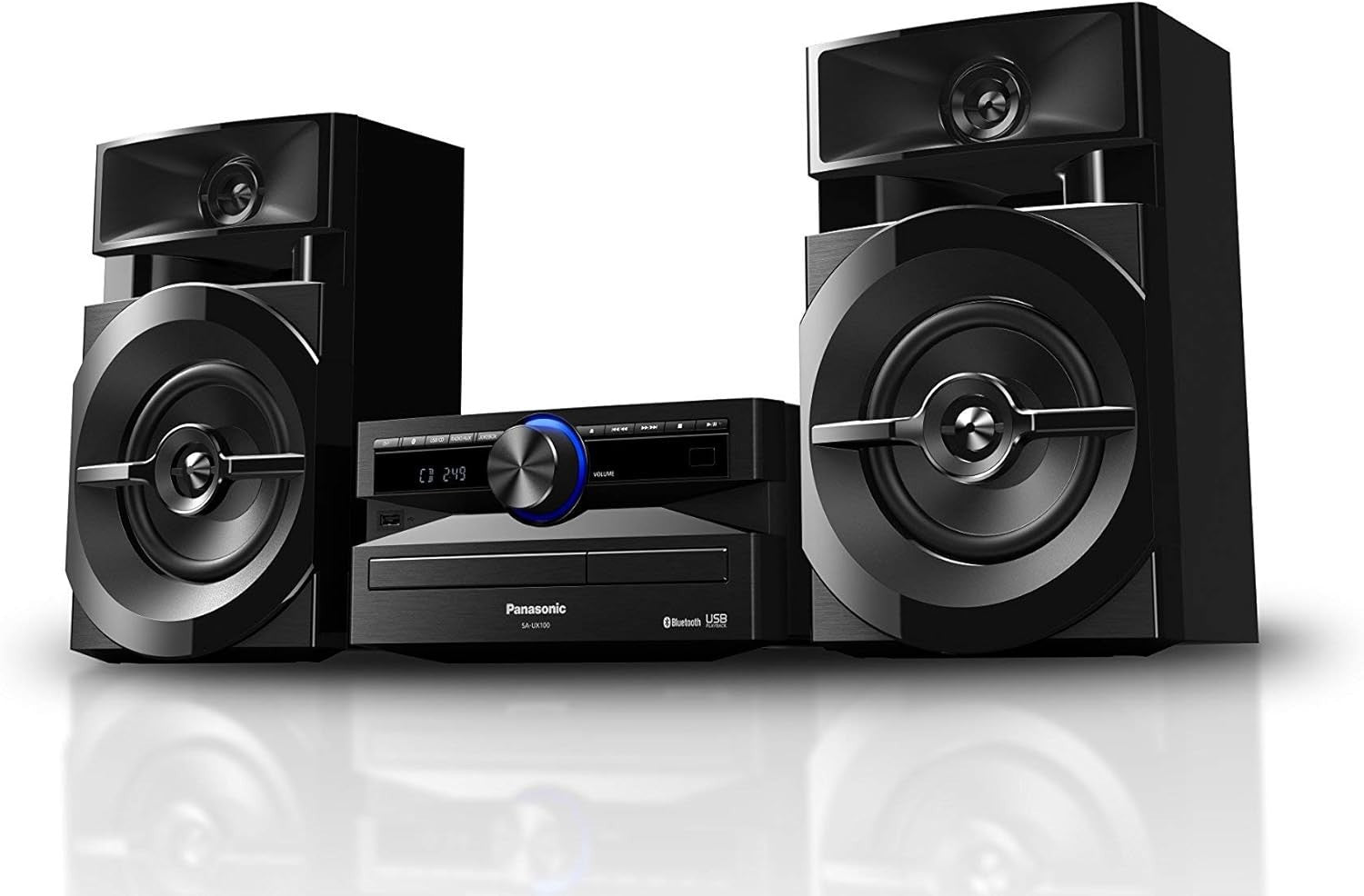 Panasonic CD Stereo System 200W RMS Bluetooth HiFi USB FM Radio Black