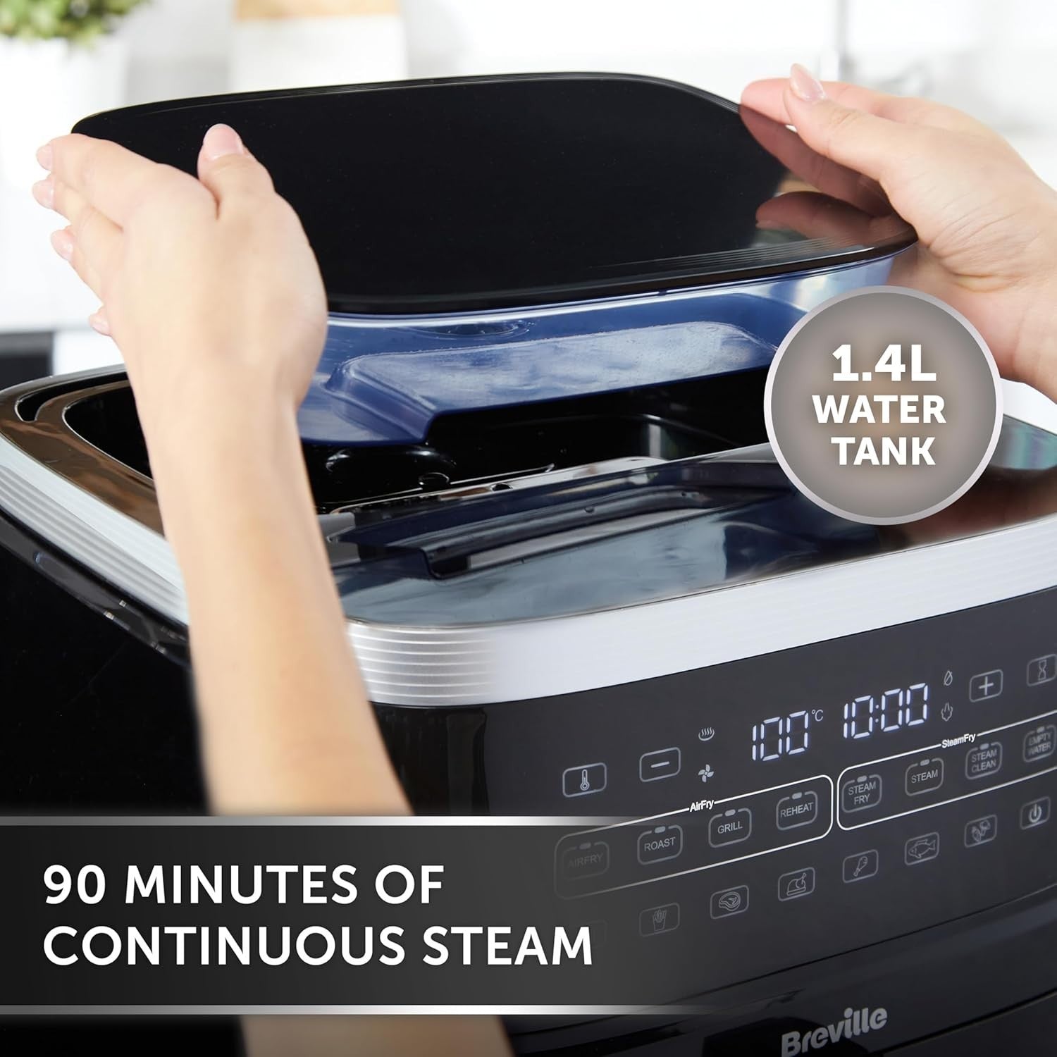 7L Steam Air Fryer Digital 1700W SteamFry Tech Energy Efficient Fry Bake Grill