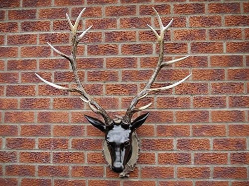 Large Antique Stag Head Wall Art 100cm Resin Mount