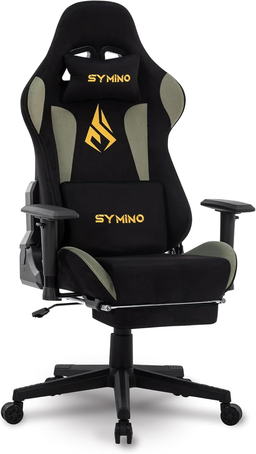Ergonomic Gaming Chair with Footrest & Lumbar Support – Adjustable Computer Seat