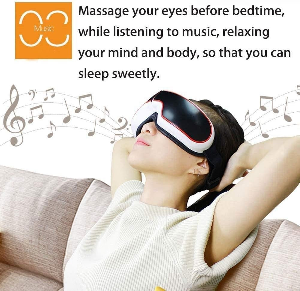 Heated Eye Massager Air Compression Vibration Music Wireless