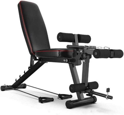 Adjustable Weight Bench with Leg Extension Curl Full Body Home Gym