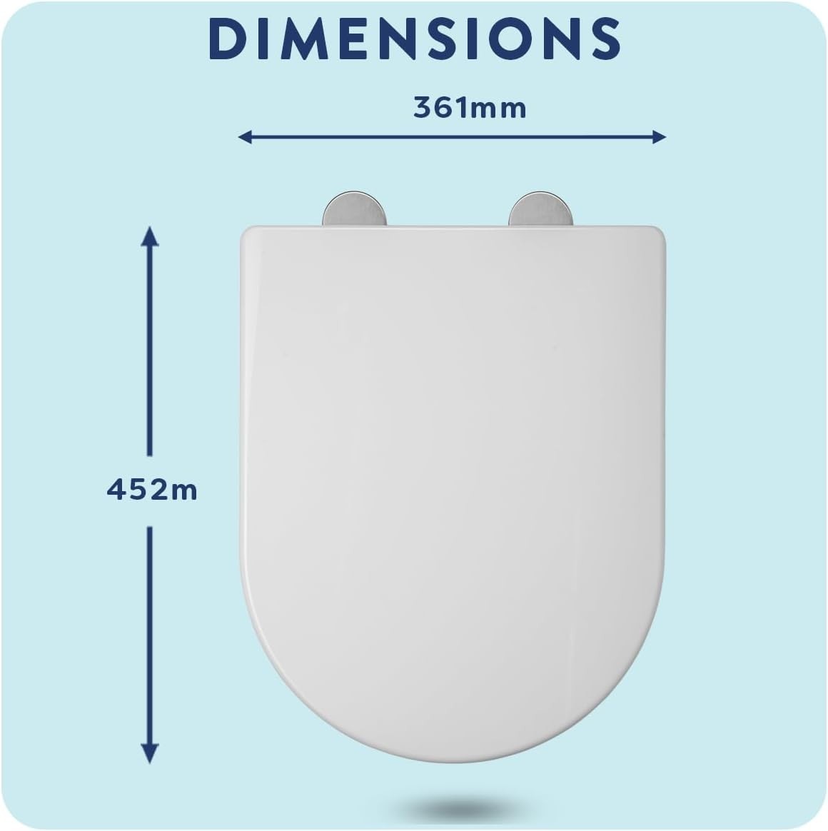 White D-Shape Family Toilet Seat Soft Close Magnetic Child Seat Antibacterial