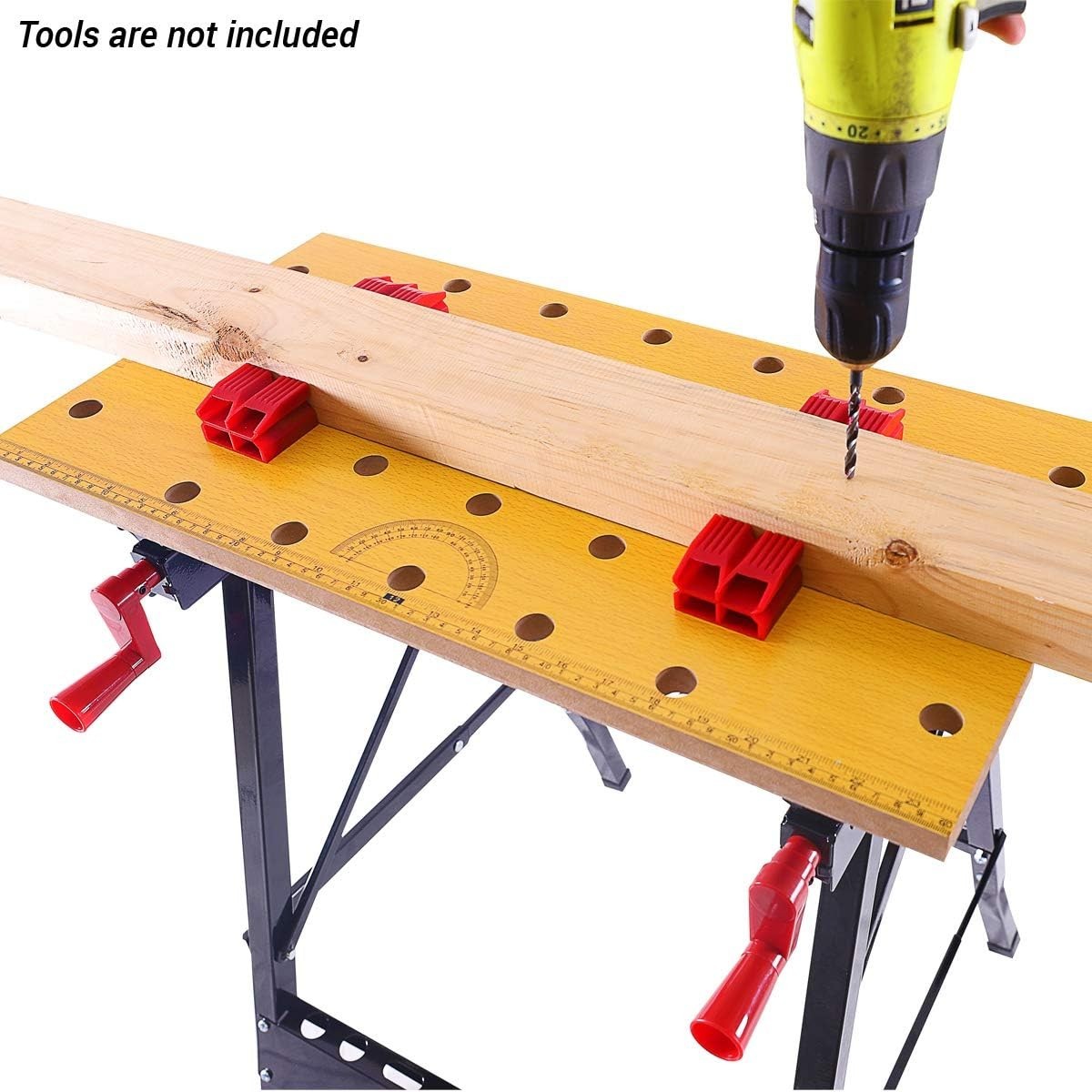 Portable Flip Top Workbench Foldable Vise Stand Adjustable Clamping Table