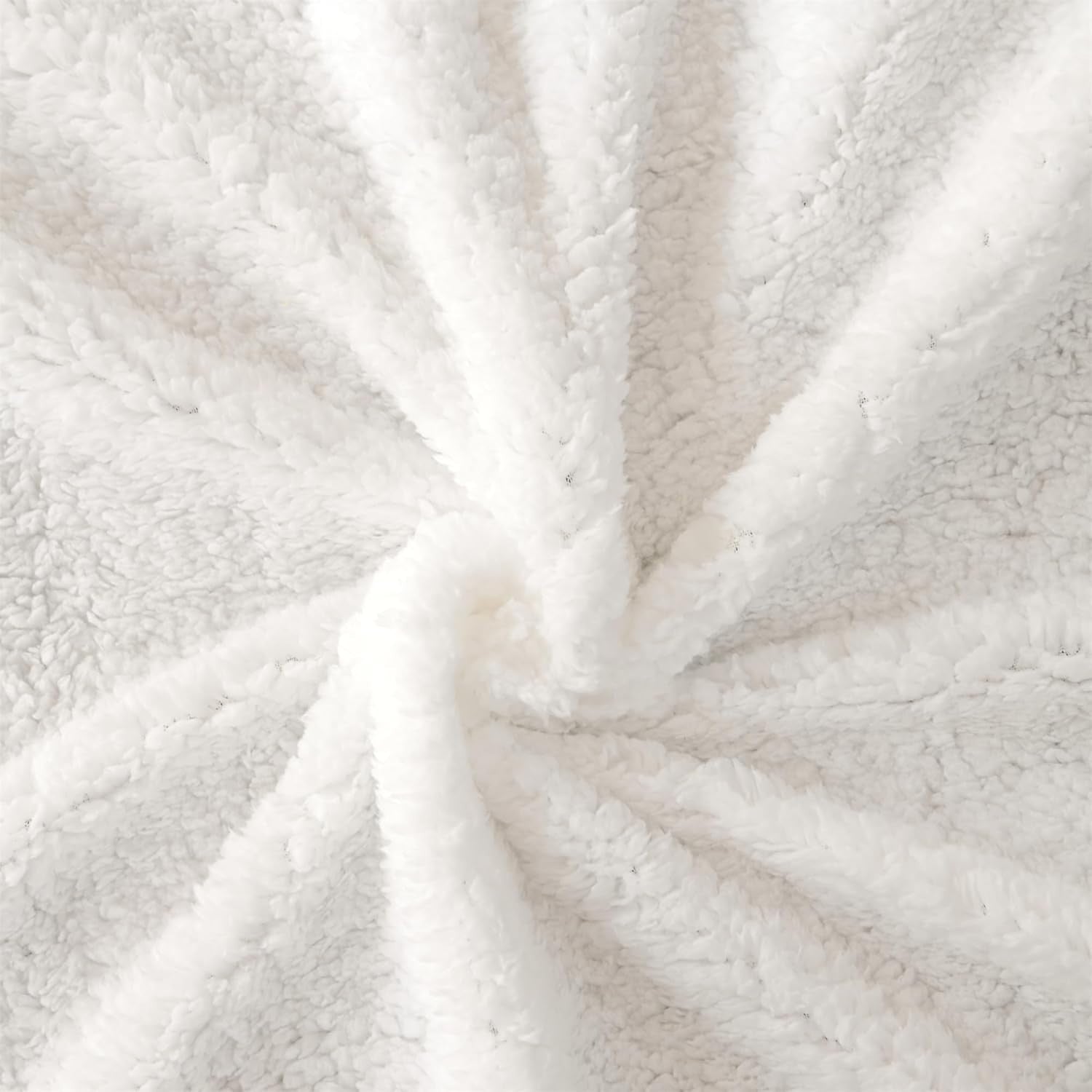 Soft Sherpa Fleece Throw Blanket Grey 130x150cm Reversible Warm