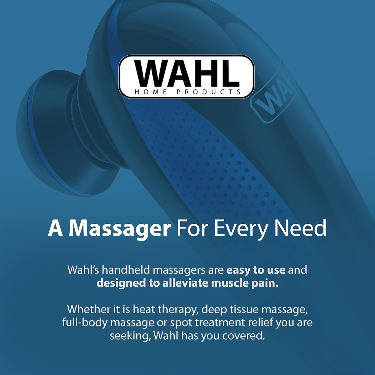 Deep Tissue Back Massager with Long Handle Cordless Muscle Pain Relief Tool