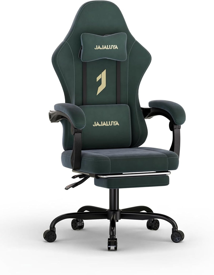 Ergonomic Gaming Chair w/ Footrest Reclining Lumbar Support