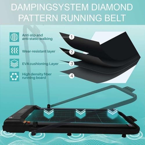 Under Desk Foldable Walking Treadmill LED Display Remote 1-10Km/H
