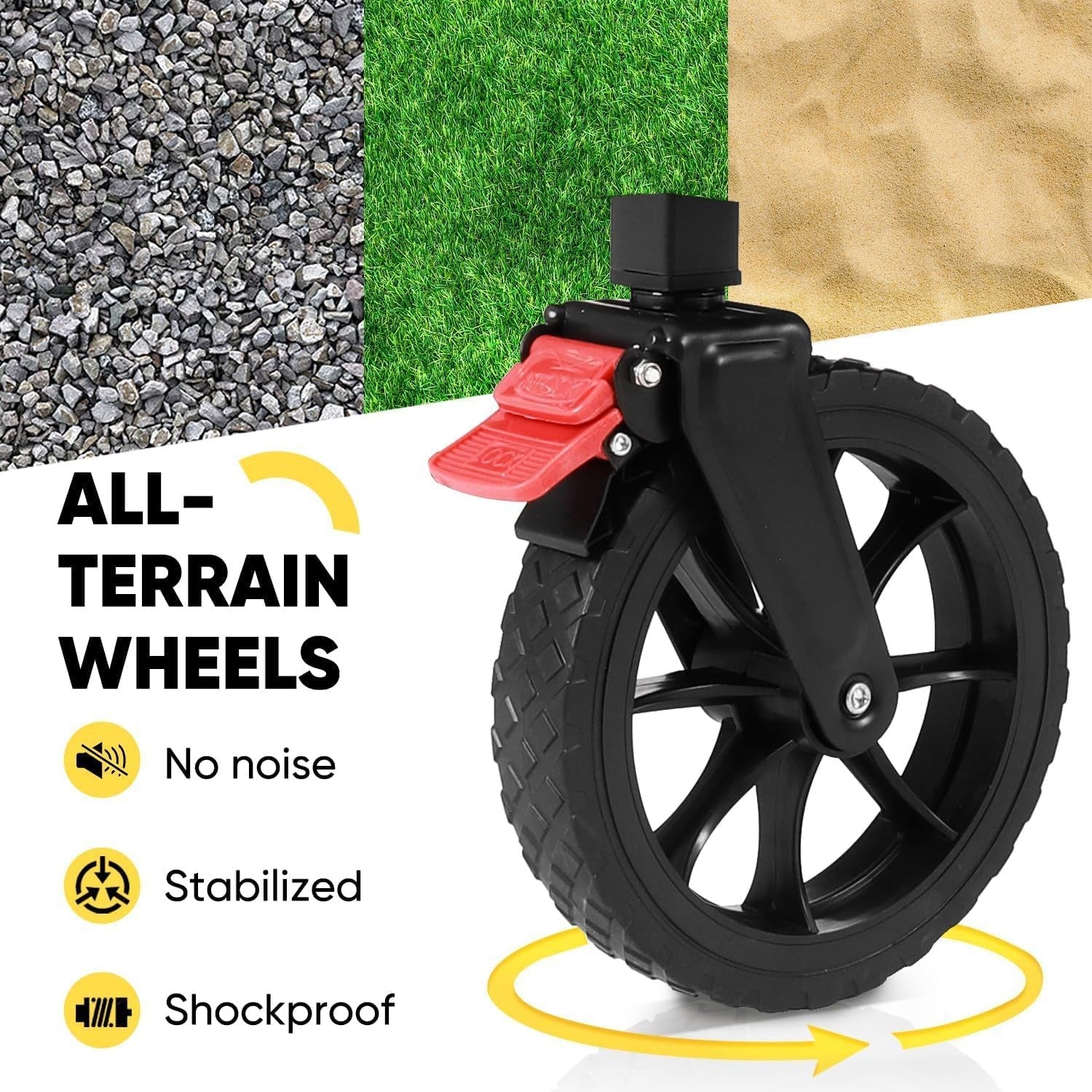Heavy Duty Folding Festival Trolley with Brake 330lb All Terrain Camping