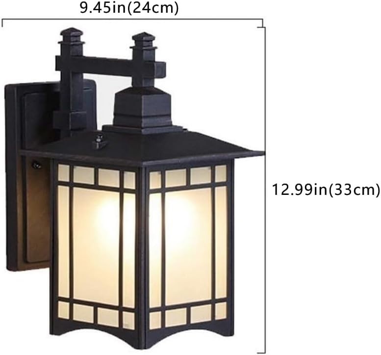Chinese Vintage Outdoor Wall Light – Black IP65 E27