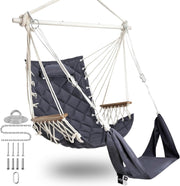 Hammock Chair Swing for Adults | XL Padded Seat, 350lbs, Indoor/Outdoor