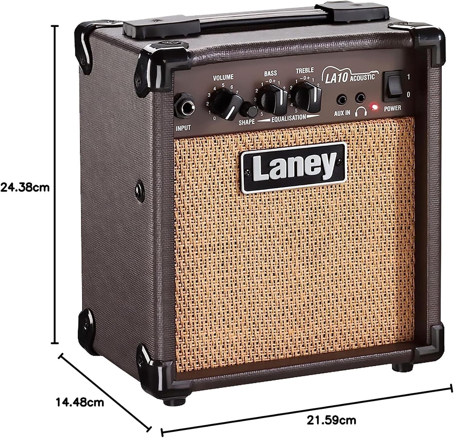 LA10 10W Acoustic Guitar Amp Compact Speaker AUX Input Headphone Shape EQ
