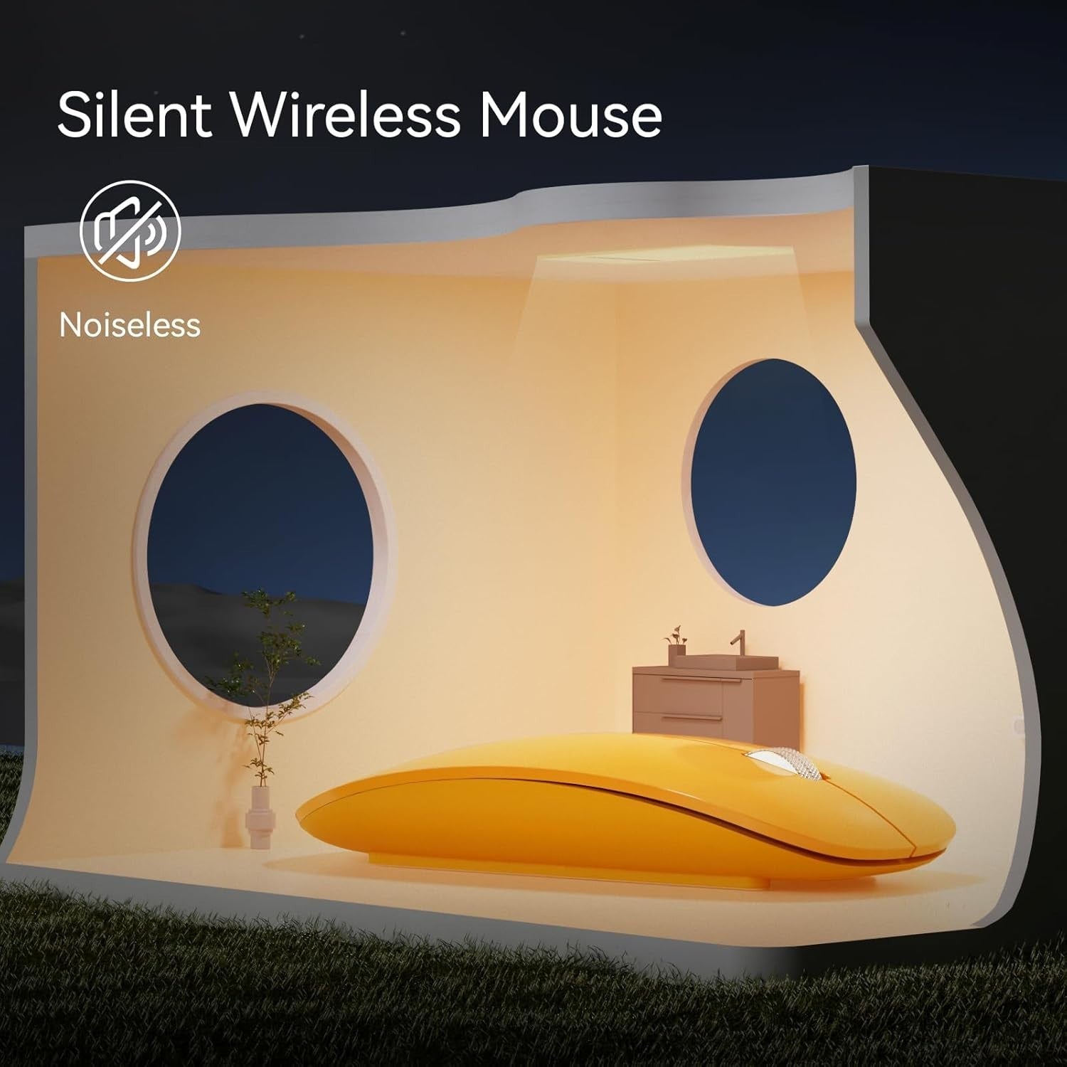 Ultra Slim Silent Wireless Mouse Triple Mode Rechargeable USB-C Laptop Tablet