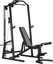 Smith Machine Cable Pulley System Adjustable Bench Home Gym Rack