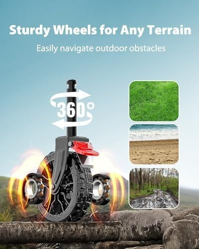 Heavy-Duty Outdoor Trolley 150kg | Folding Cart w/ 360° Wheels & Brakes