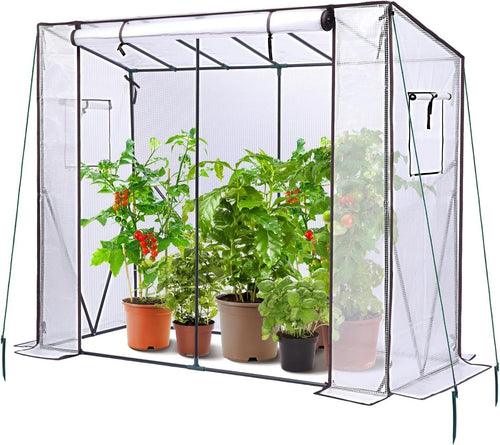 Walk-In Greenhouse for Outdoors | Heavy-Duty Metal Frame | Waterproof PE Cover