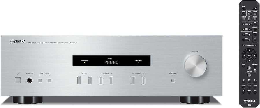 A-S201 Stereo Amplifier 5.1 Channel RCA HDMI USB Optical Silver
